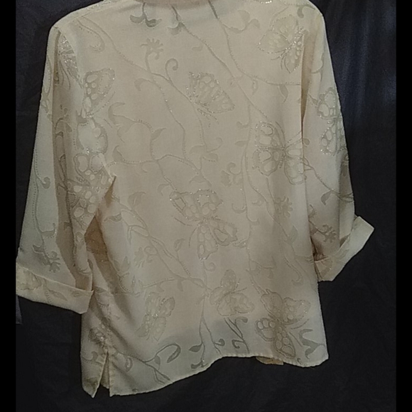 Alfred Dunner blouse with attached shell size S - Picture 2 of 4